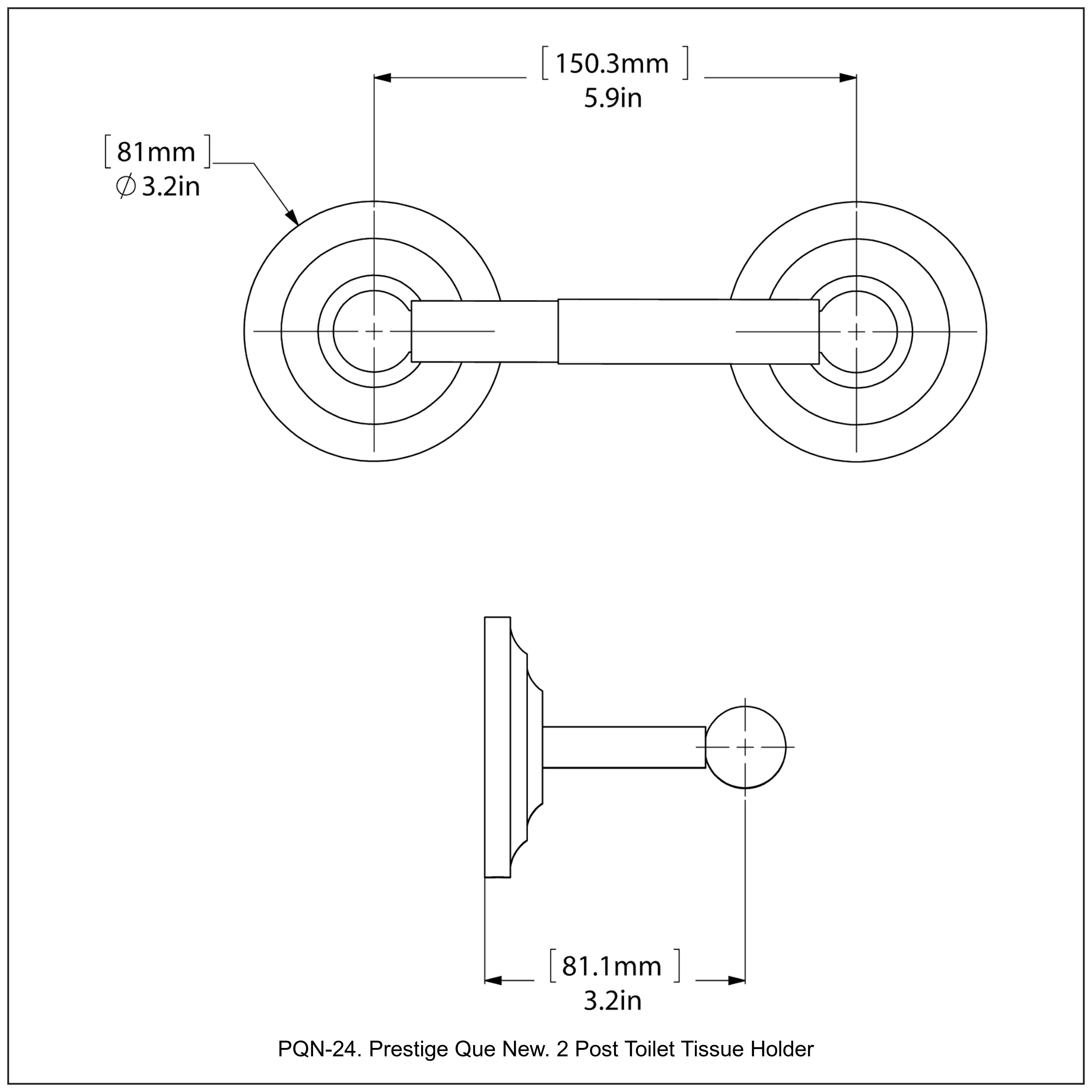 2 Post Toilet Tissue Holder