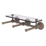 Que New Collection Horizontal Reserve 3 Roll Toilet Paper Holder with Glass Shelf