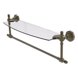 Retro Dot Collection Glass Vanity Shelf with Integrated Towel Bar