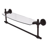 Retro Dot Collection Glass Vanity Shelf with Integrated Towel Bar