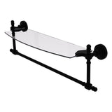 Retro Dot Collection Glass Vanity Shelf with Integrated Towel Bar