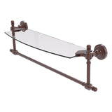 Retro Dot Collection Glass Vanity Shelf with Integrated Towel Bar