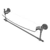 Retro Dot Collection Glass Vanity Shelf with Integrated Towel Bar