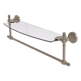 Retro Dot Collection Glass Vanity Shelf with Integrated Towel Bar