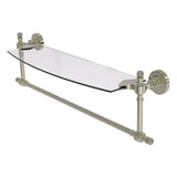 Retro Dot Collection Glass Vanity Shelf with Integrated Towel Bar