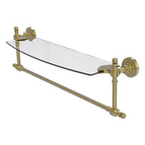 Retro Dot Collection Glass Vanity Shelf with Integrated Towel Bar