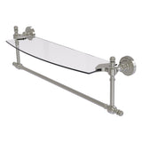 Retro Dot Collection Glass Vanity Shelf with Integrated Towel Bar