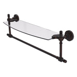 Retro Dot Collection Glass Vanity Shelf with Integrated Towel Bar