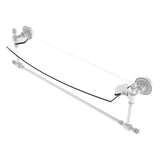 Retro Dot Collection Glass Vanity Shelf with Integrated Towel Bar