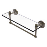 Southbeach Collection Glass Vanity Shelf with Integrated Towel Bar