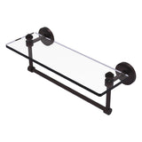 Southbeach Collection Glass Vanity Shelf with Integrated Towel Bar