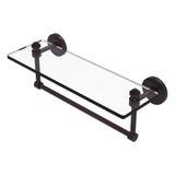 Southbeach Collection Glass Vanity Shelf with Integrated Towel Bar