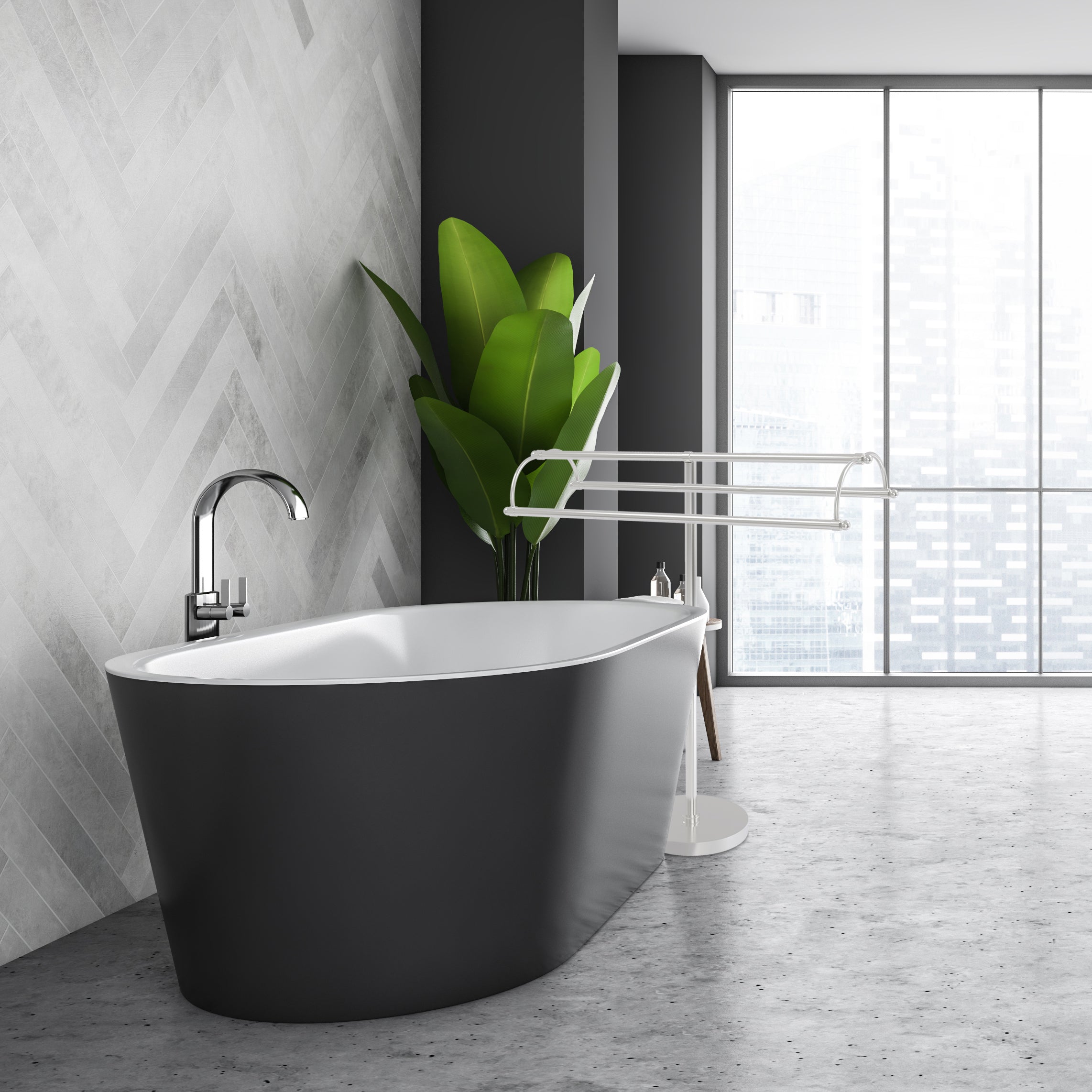 Freestanding Double Arm Towel Valet