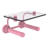Waverly Place Collection 2 Roll Toilet Paper Holder with Glass Shelf