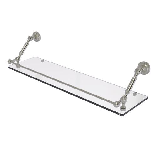 Elegant Floating Brass and Glass Shelves