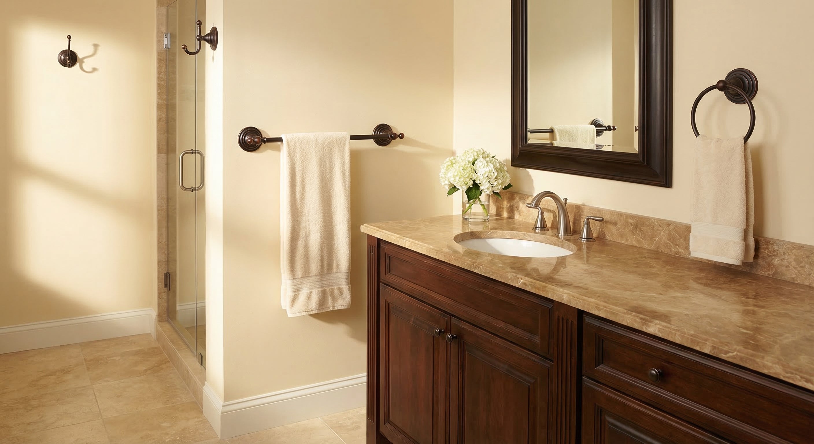 Regal Collection - Traditional bathroom with oil rubbed bronze accessories