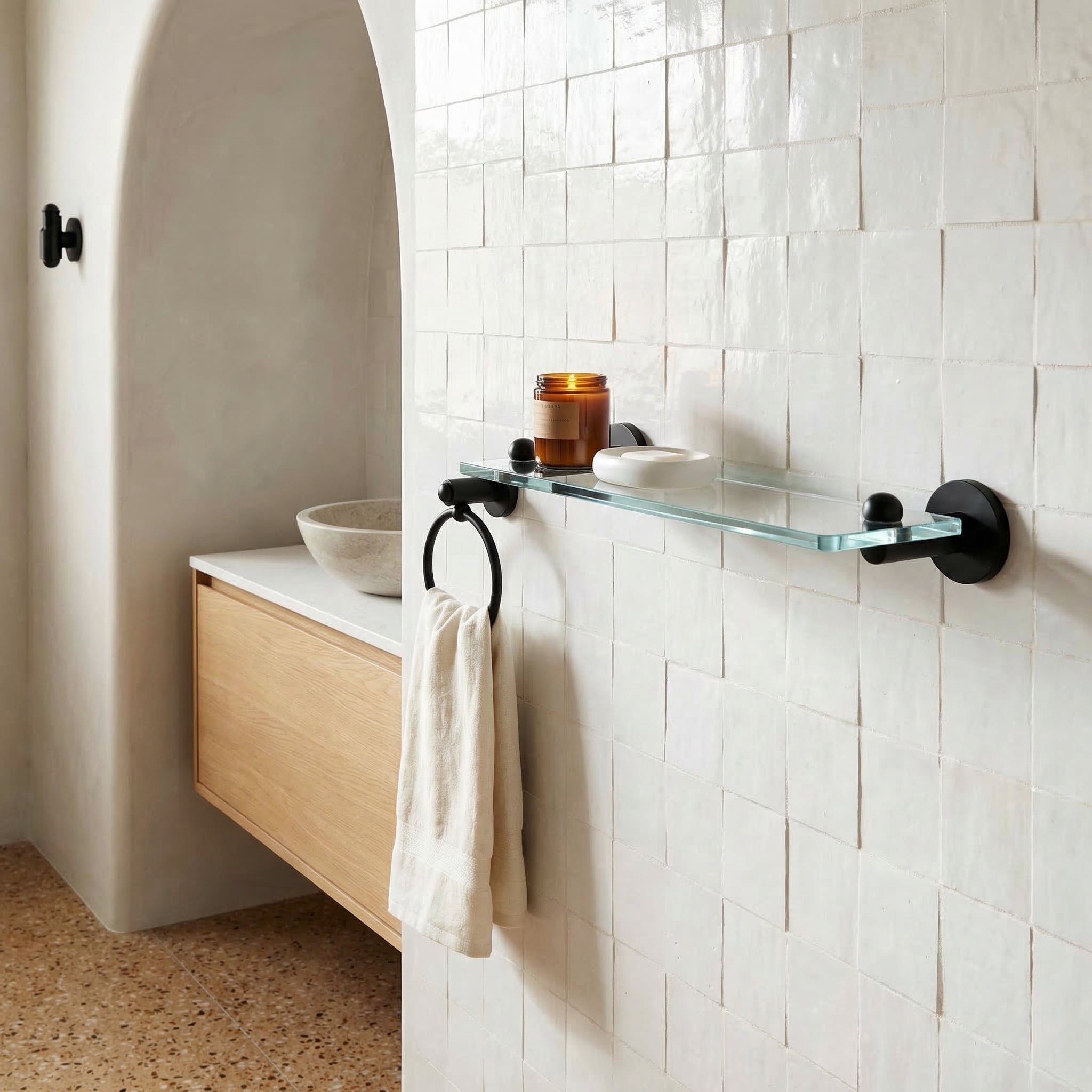 Soho Collection - Modern loft bath with matte black accessories