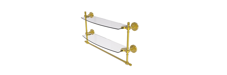 Glass Shelves With Towel Bars