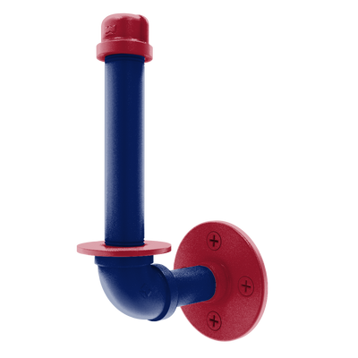Gridiron Collection Upright Toilet Paper Holder New York Blue and Red Edition
