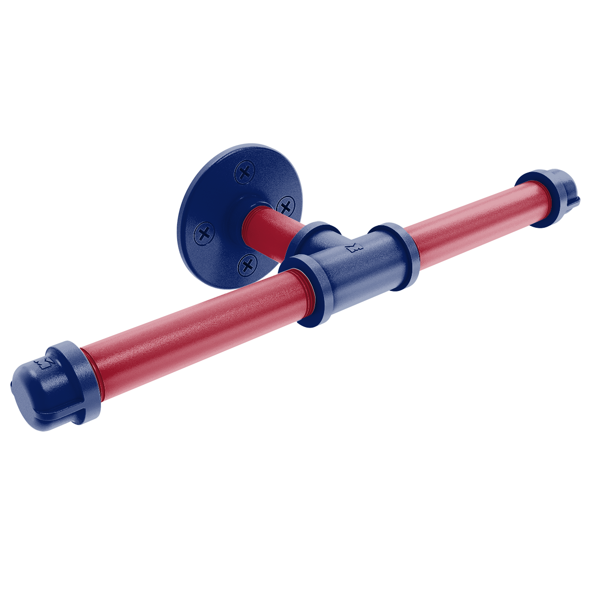 Gridiron Collection Double Roll Toilet Paper Holder New York Blue and Red Edition