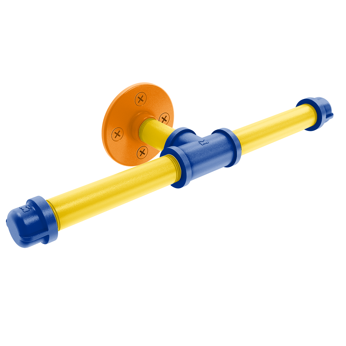 Gridiron Collection Double Roll Toilet Paper Holder Los Angeles Blue and Yellow Edition