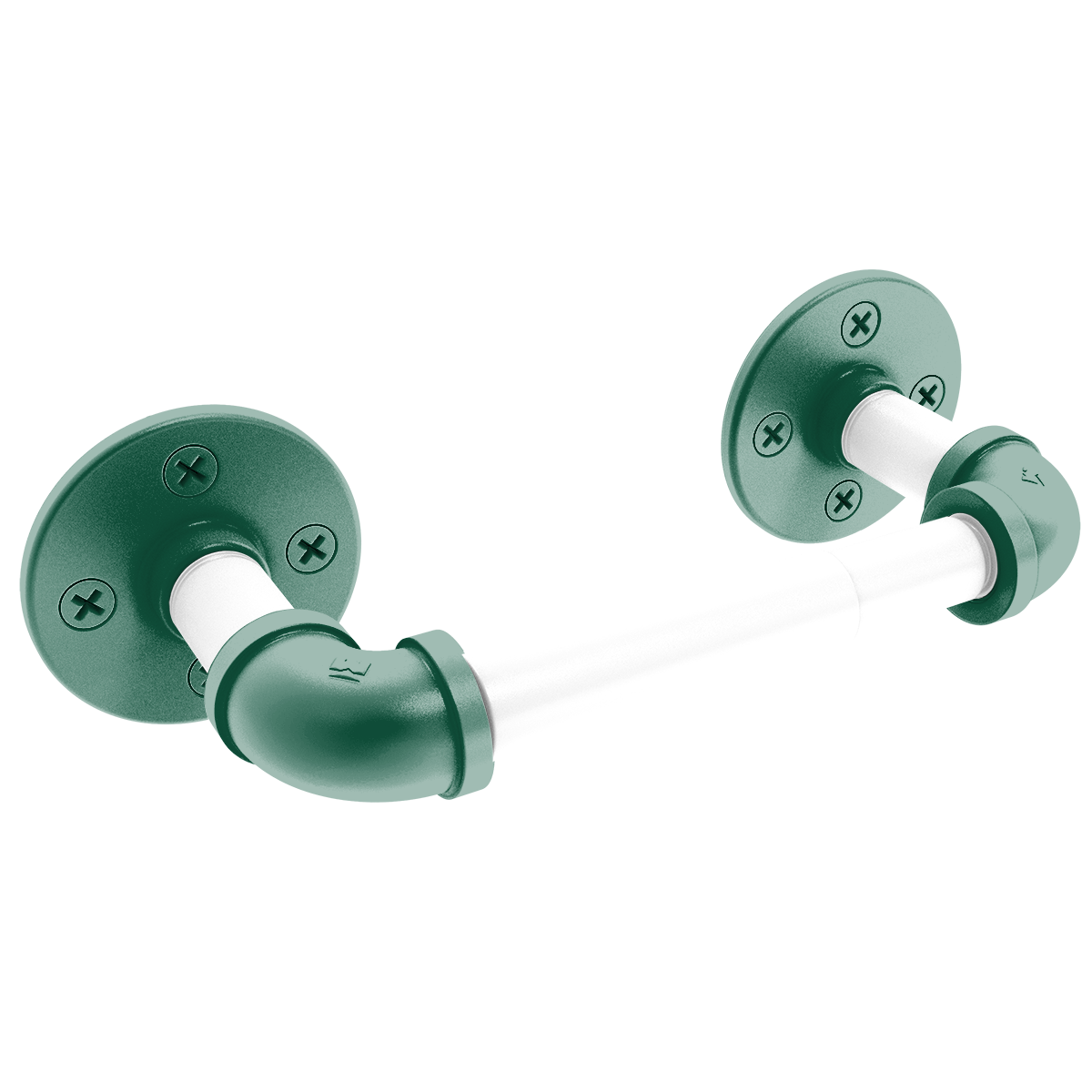 Gridiron Collection 2 Post Toilet Paper Holder New York Green and White Edition