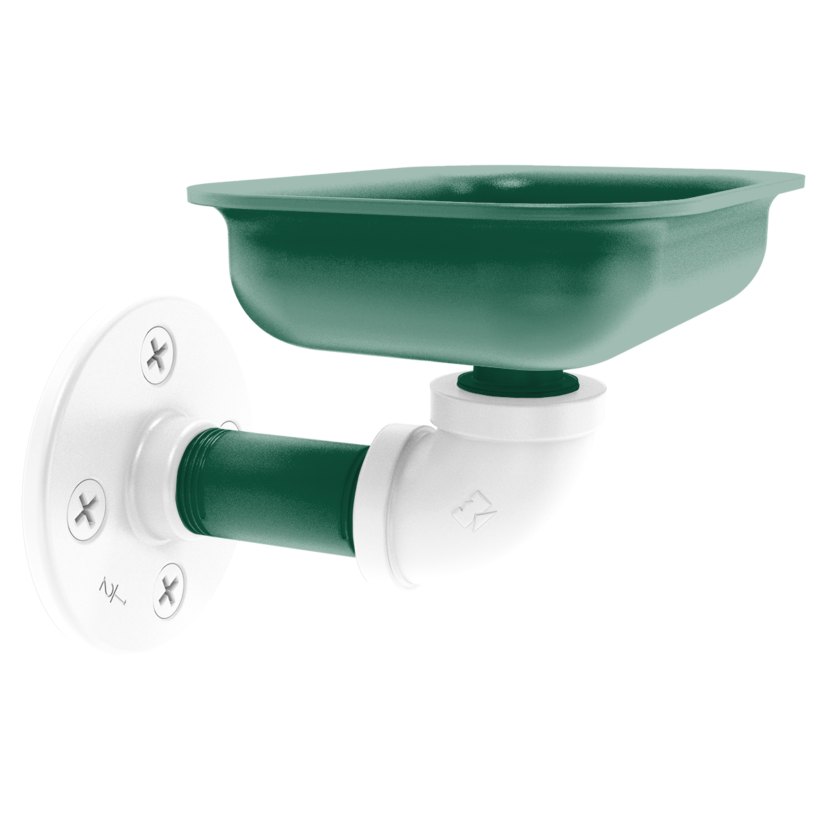 Gridiron Collection Wall Mounted Soap Dish New York Green and White Edition