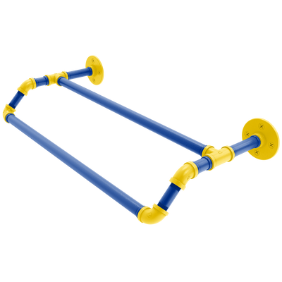 Gridiron Collection Double Towel Bar Los Angeles Blue and Yellow Edition