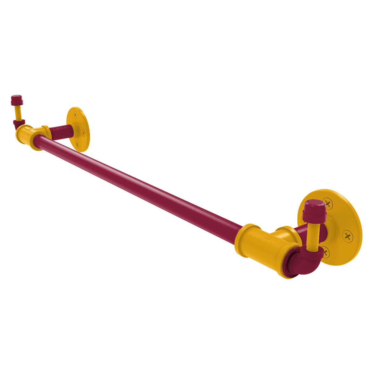 Gridiron Collection Towel Bar with Integrated Hooks Arizona Edition