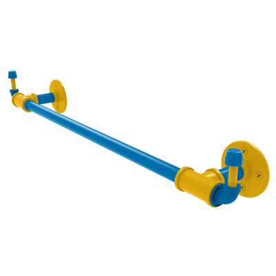 Gridiron Collection Towel Bar with Integrated Hooks Los Angeles Blue and Gold Edition