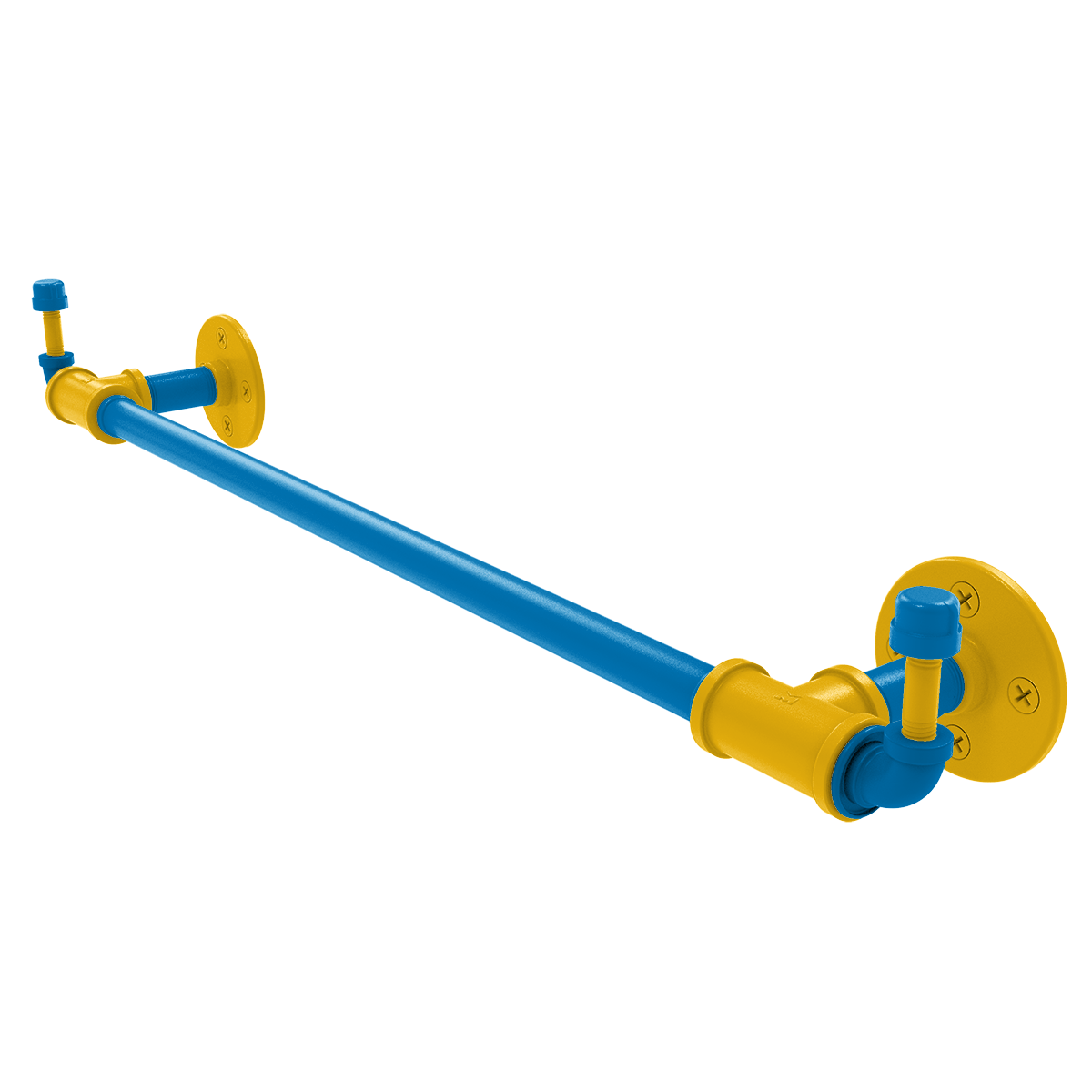 Gridiron Collection Towel Bar with Integrated Hooks Los Angeles Blue and Gold Edition