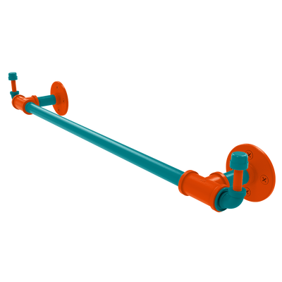 Gridiron Collection Towel Bar with Integrated Hooks Miami Edition