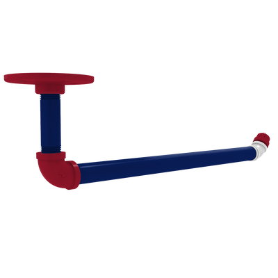 Gridiron Collection Under Cabinet Paper Towel Holder New York Blue and Red Edition