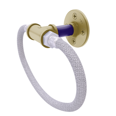Gridiron Collection Towel Ring with Stainless Steel Braided Ring Baltimore Edition