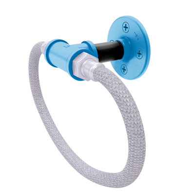 Gridiron Collection Towel Ring with Stainless Steel Braided Ring Carolina Edition