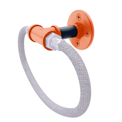 Gridiron Collection Towel Ring with Stainless Steel Braided Ring Chicago Edition