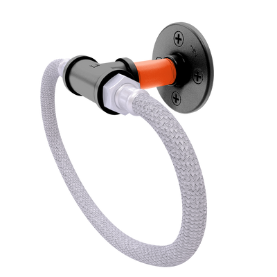 Gridiron Collection Towel Ring with Stainless Steel Braided Ring Cincinnati Edition