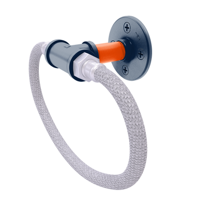Gridiron Collection Towel Ring with Stainless Steel Braided Ring Denver Edition