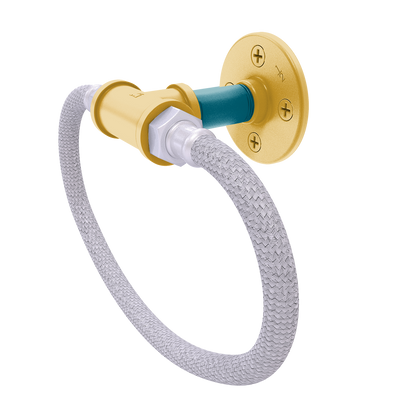 Gridiron Collection Towel Ring with Stainless Steel Braided Ring Jacksonville Edition