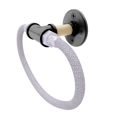 Gridiron Collection Towel Ring with Stainless Steel Braided Ring New Orleans Edition
