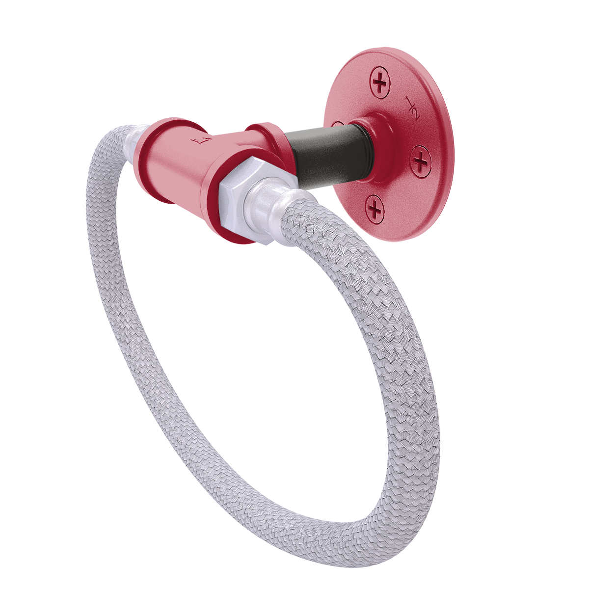 Gridiron Collection Towel Ring with Stainless Steel Braided Ring Tampa Bay Edition