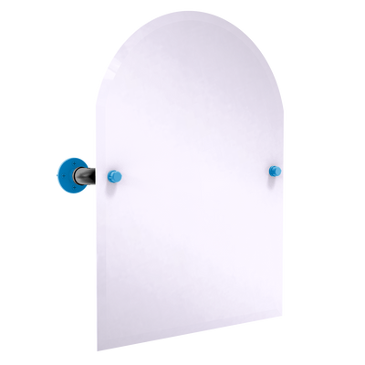 Gridiron Collection Frameless Arched Top Wall Mounted Tilt Mirror Carolina Edition
