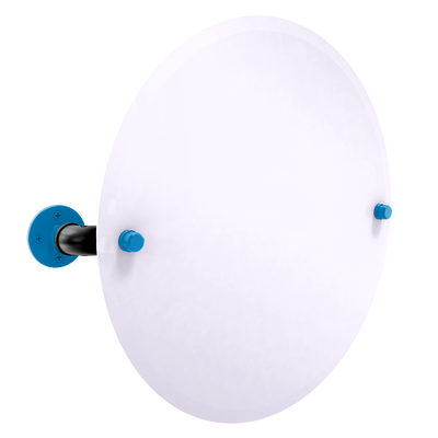 Gridiron Collection Frameless Round Wall Mounted Tilt Mirror Carolina Edition