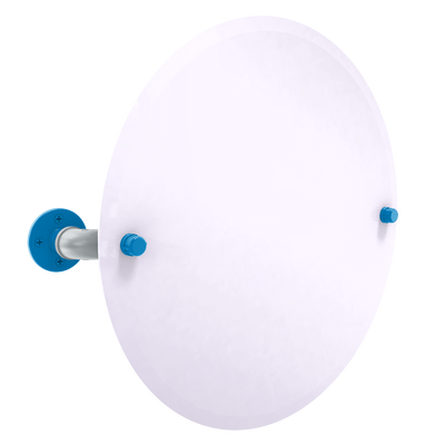 Gridiron Collection Frameless Oval Wall Mounted Tilt Mirror Carolina Edition
