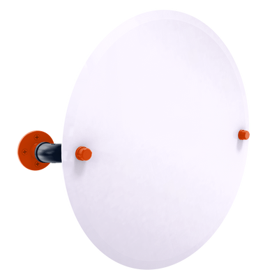 Gridiron Collection Frameless Round Wall Mounted Tilt Mirror Chicago Edition