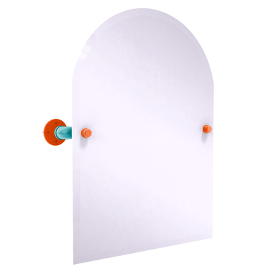 Gridiron Collection Frameless Arched Top Wall Mounted Tilt Mirror Miami Edition