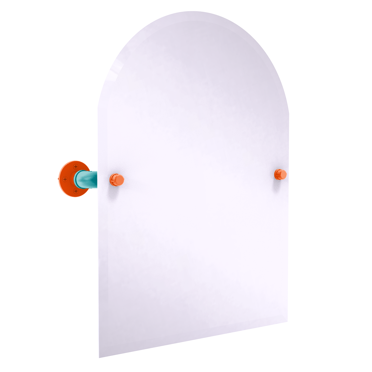 Gridiron Collection Frameless Arched Top Wall Mounted Tilt Mirror Miami Edition