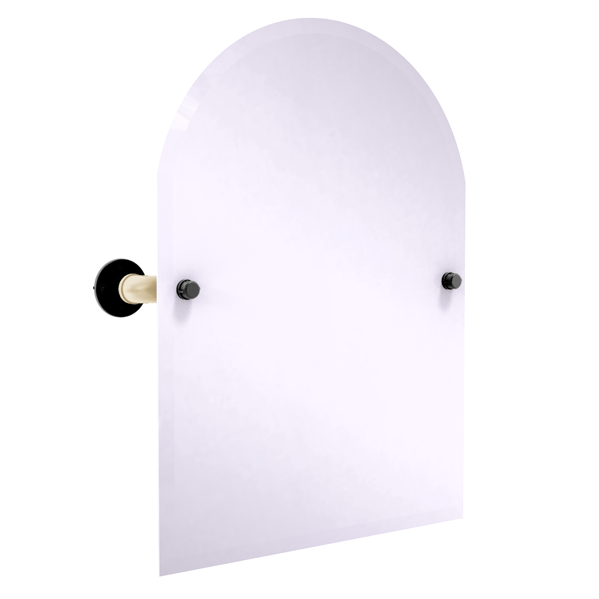 Gridiron Collection Frameless Arched Top Wall Mounted Tilt Mirror New Orleans Edition