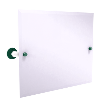 Gridiron Collection Landscape Rectangular Wall Mounted Tilt Mirror New York Green and White Edition