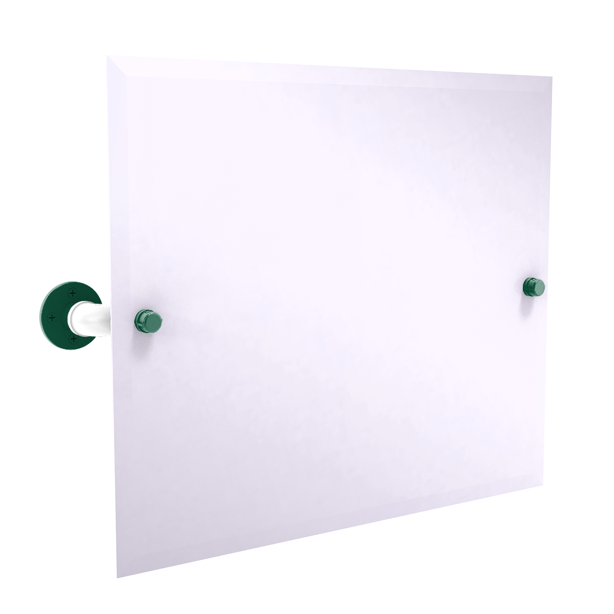 Gridiron Collection Landscape Rectangular Wall Mounted Tilt Mirror New York Green and White Edition